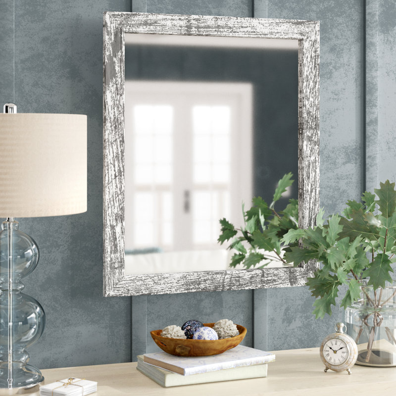 Ulrey Engineered Wood Flat Wall Mirror, 32.5" x 26.5" 