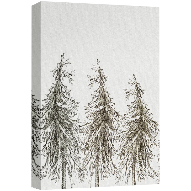 Paysage de forêt Woodland «Tall Pine Trees Forest Nature Landscape» sur, Toile tendue, H 48 po x l 32 po