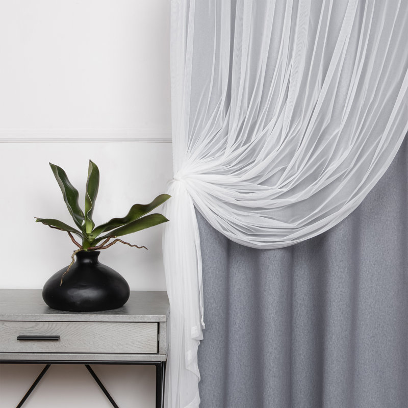 Curtain, 52" W x 96" L, Gray