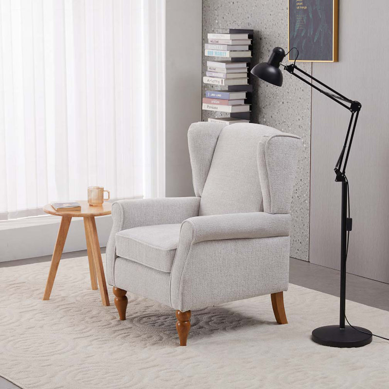 Fauteuil d'appoint à dossier haut, Beige