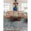 Shangri-La Hand Knotted Wool Area Rug in Blue/Gray/Brown-574807139