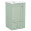 Meuble-lavabo autoportant moderne de 20 pouces avec armoire en panneau de fibres à densité moyenne et lavabo en céramique Selvera-123817876