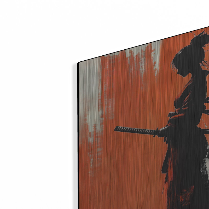 «Femelle Samurai» par Rich Monet, art mural en métal, H 12 po x l 12 po