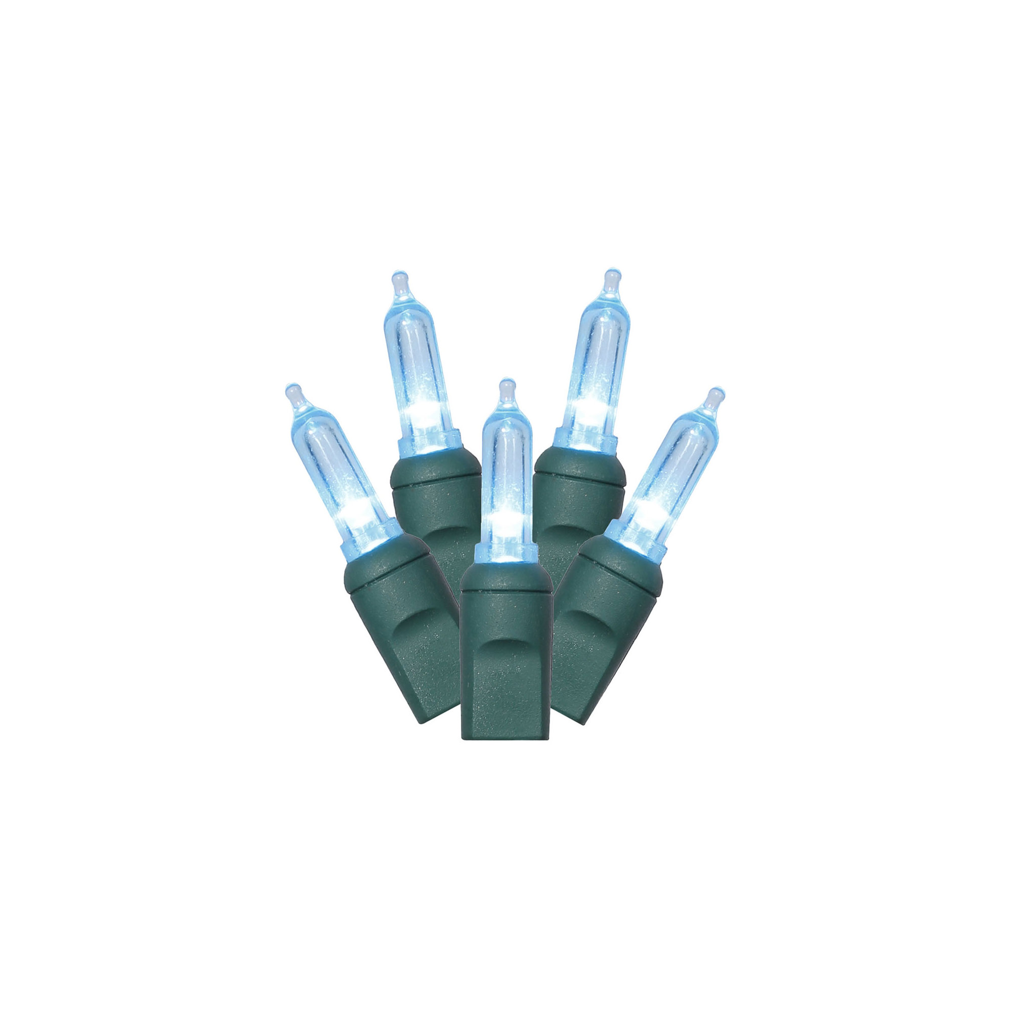 Italian LED Single Mold Christmas Light Set, Teal