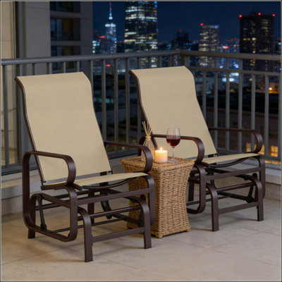 Ensemble de 2 chaises longues confortables