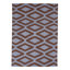 Blue & Brown Geometric Cotton Rug - 10' x 14'3"