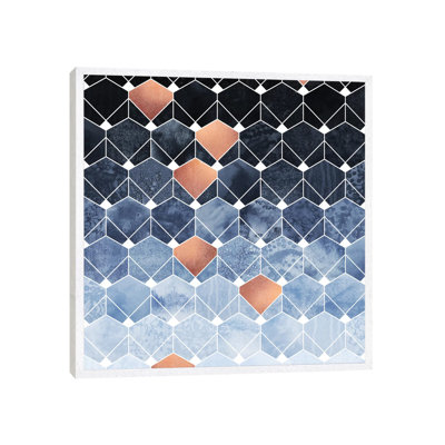 Copper Diamonds by Elisabeth Fredriksson - Print on Canvas