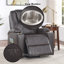 Fauteuil inclinable en cuir brun Aire avec lève-personne électrique et massage-1245747016