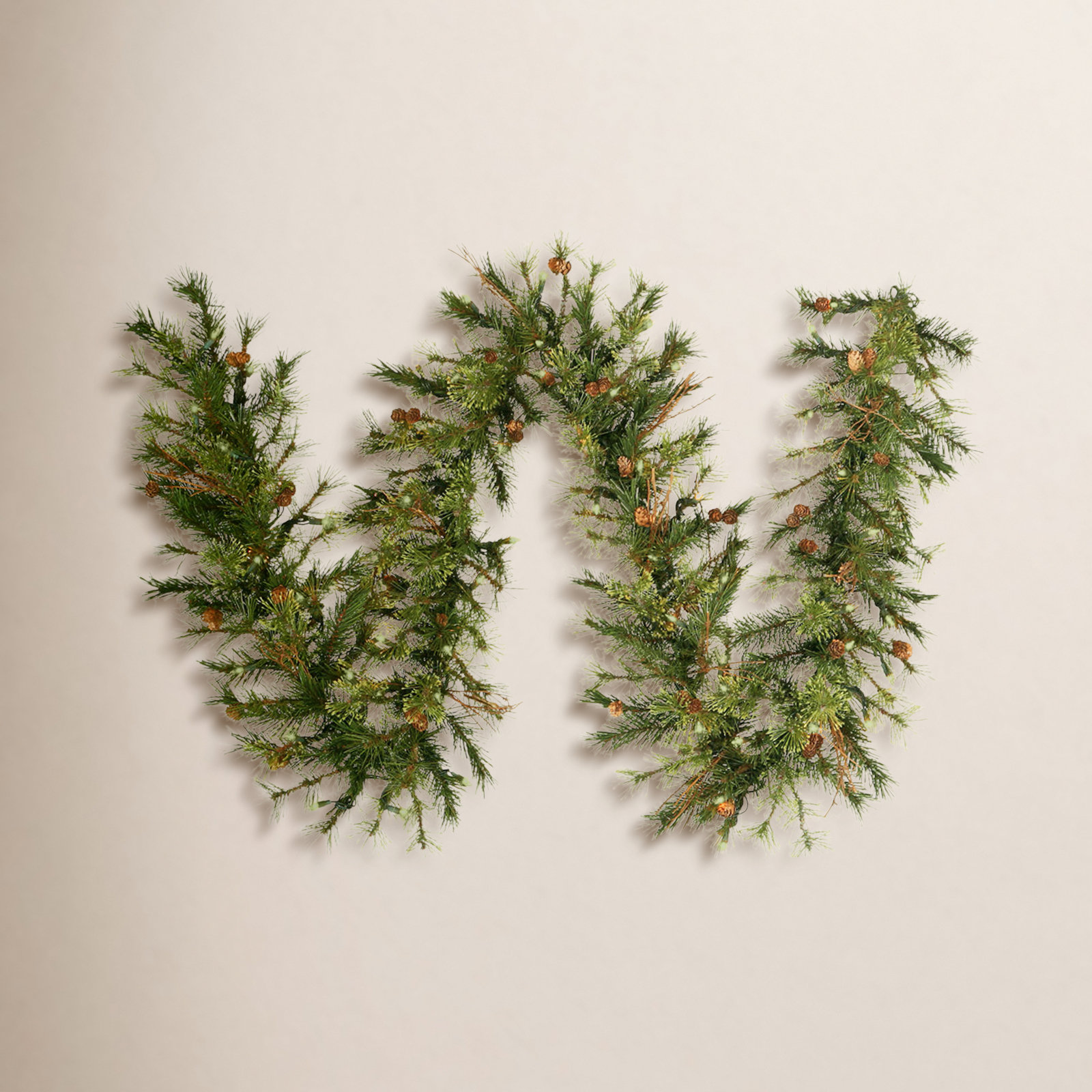 Galarza 108'' in. Lighted Faux Pine Garland
