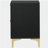 Black and Gold 2-Drawer Rectangular Nightstand-1680929029