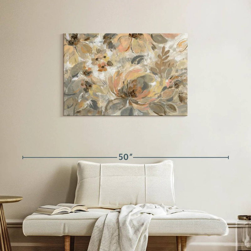 Avery Ivory Floral, 24" H x 36" W