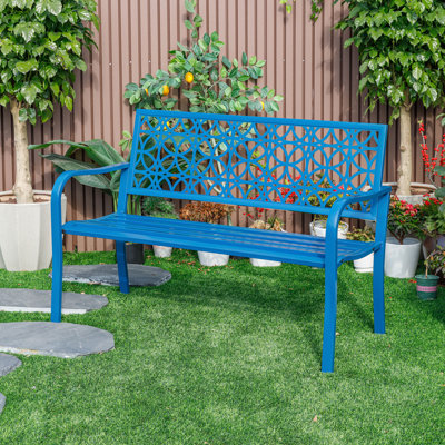 All-Steel Garden Bench for Timeless Appeal