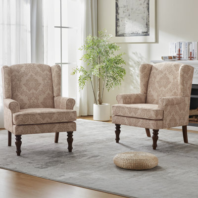 Wide Wingback Armchair Set Of 2