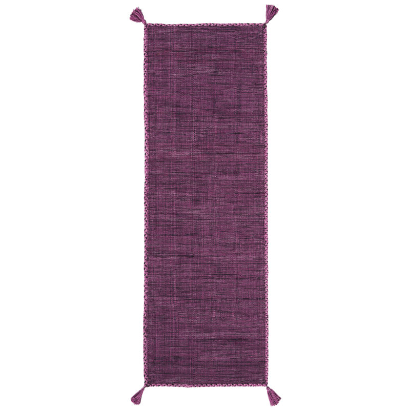 Amaral Hand Woven Cotton Oriental Rug, Runner 2'3" x 7'