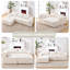 Canapé modulaire moderne minimaliste, canapé en nuage rembourré en forme de L avec sièges profonds, méridienne orientée vers la droite pour le salon - blanc