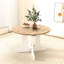 Table de salle à manger extensible de cuisine ovale, 59 x 43 po avec rallonge amovible, charme, finition blanche, peut accueillir jusqu'à 6 personnes
