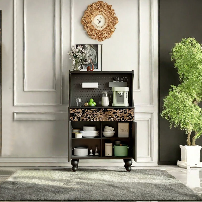 Armoire décorative de style français moderne art déco, Noir, noir, noir, noir