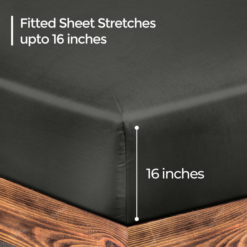 Royale Linens 300 Thread Count 100% Long Staple Combed Cotton Flat Sheet - Super Soft - Top Sheets - Flat Sheet Sold Separately - Breathable, Cool & Crisp Percale Sheets Only 