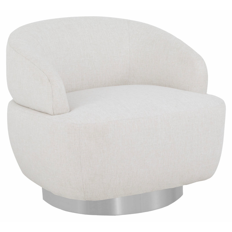Chaise pivotante Jasper, Perle 1181, Métal nickel