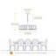 10-Light Dimmable Modern Drum Crystal Chandelier