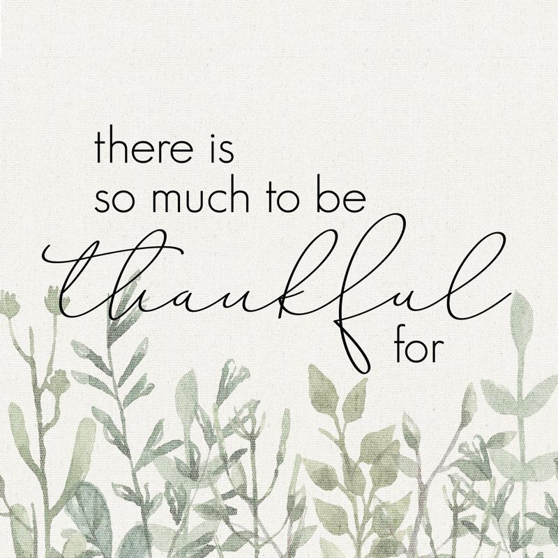 So Much Thankful - Wrapped Canvas Print, 30cm H x 30cm W x 3.8cm D