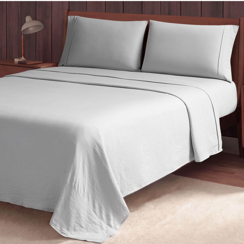 Ensemble de draps en microfibre Champion, Blanc étoilé, Twin XL
