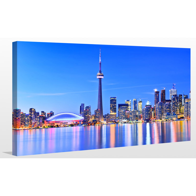 « toronto », reproduction de photo sur toile tendue, H 28 po x l 48 po x P 1,5 po