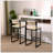 2PCS Paper Rope Woven Bar Stools With Back-119971278