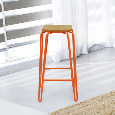 Counter Stool with Steel Frame