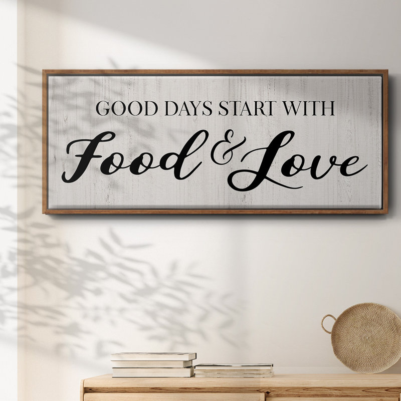 «Food and Love» - Toile encadrée, H 20 po x l 50 po