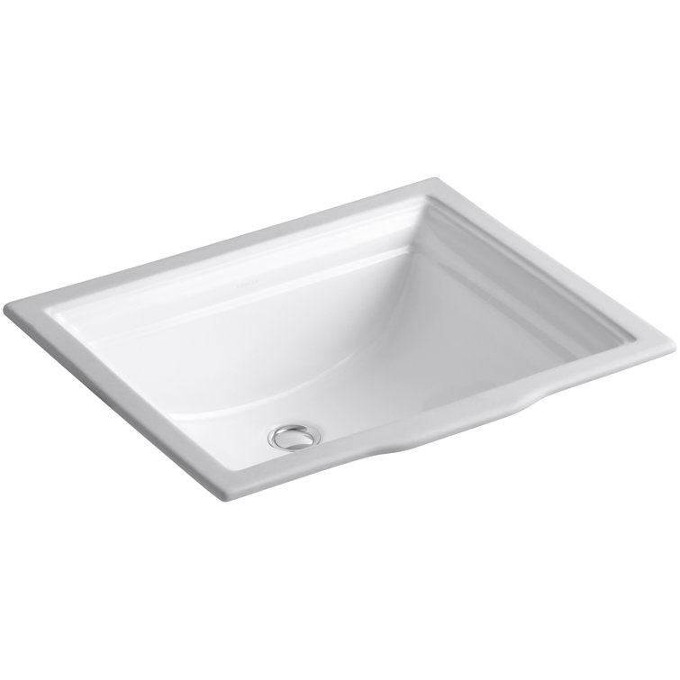 KOHLER Memoirs Vitreous China Undermount Bathroom Sink in White with Overflow Drain KOHLER Memoirs Vitreous China Undermount Bathroom Sink in White with Overflow Drain
