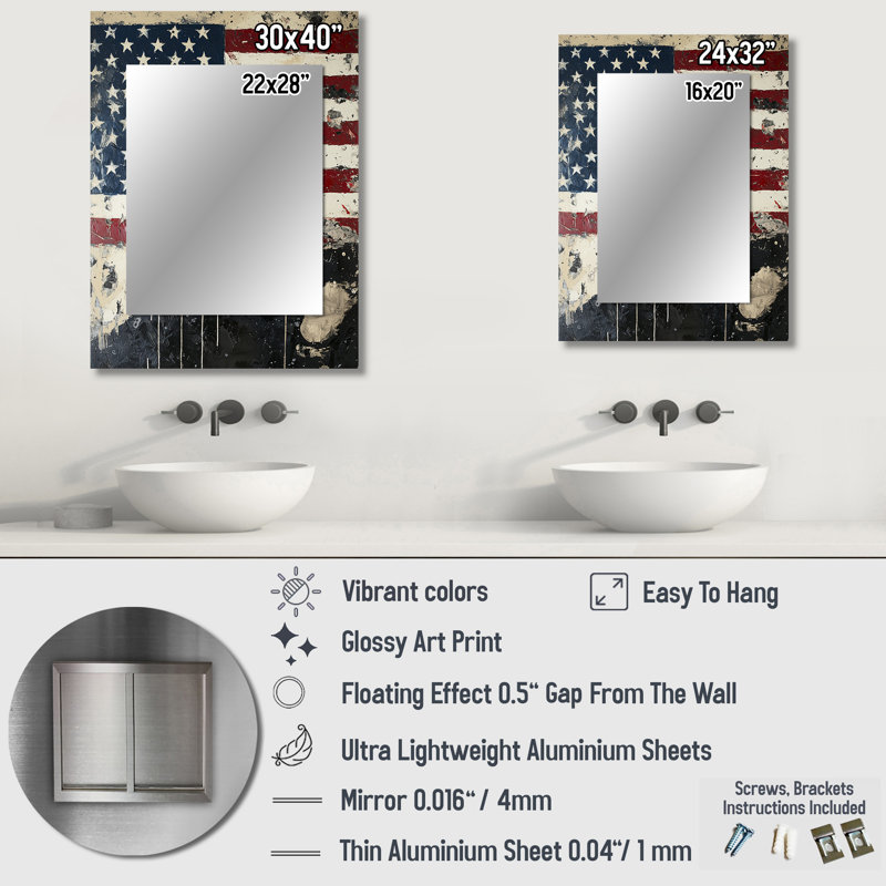 Abstrait drapeau des États-Unis Liberty Memories - drapeau drapeau des États-Unis, 32 po x 24 po