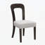 Ensemble de 2 chaises de salle à manger rembourrées avec pieds en bois d'hévéa massif, capacité de poids de 330 lb-1658572514-1658572515