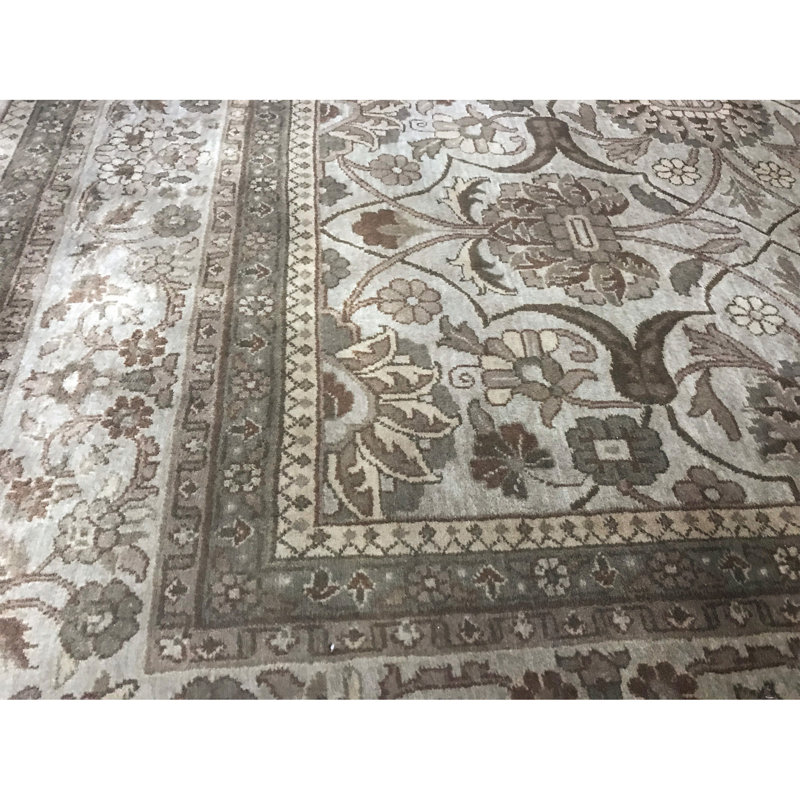 Marquis Wool Oriental Area Rug in Brown/Beige, Rectangle 4'3" x 6'2"