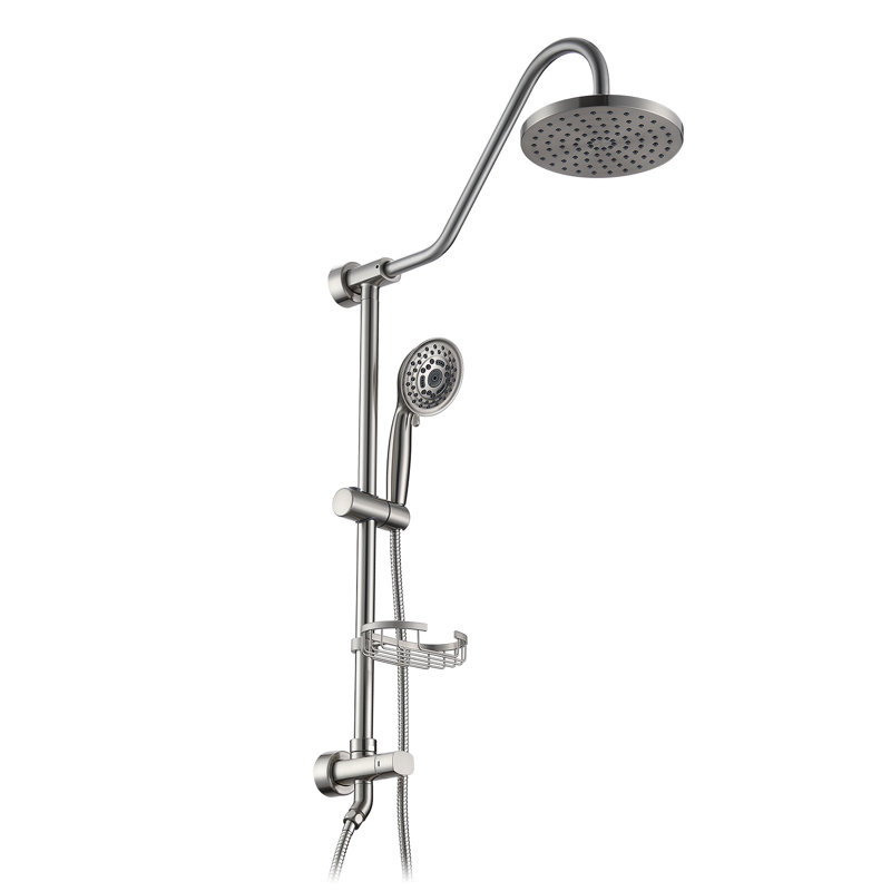 Rain Adjustable Shower Head 2.5 GPM GPM, Brushed Nickel