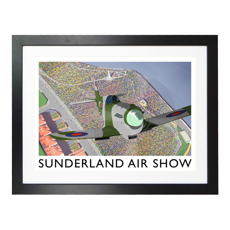 Sunderland Air Show 2 - Print, 30cm H x 40cm W x 3cm D, Black Framed