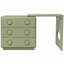 Meuble-lavabo de 57 po avec commode à maquillage extensible 57 po et 3 tiroirs