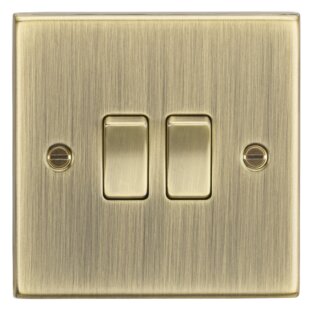 Square Edge 10A 2G Wall Mounted Light Switch