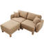 Canapé modulaire Modern 2 Boucle café avec pieds cylindriques, fabrication et tissu respirant pour canapé-lit-2109024636