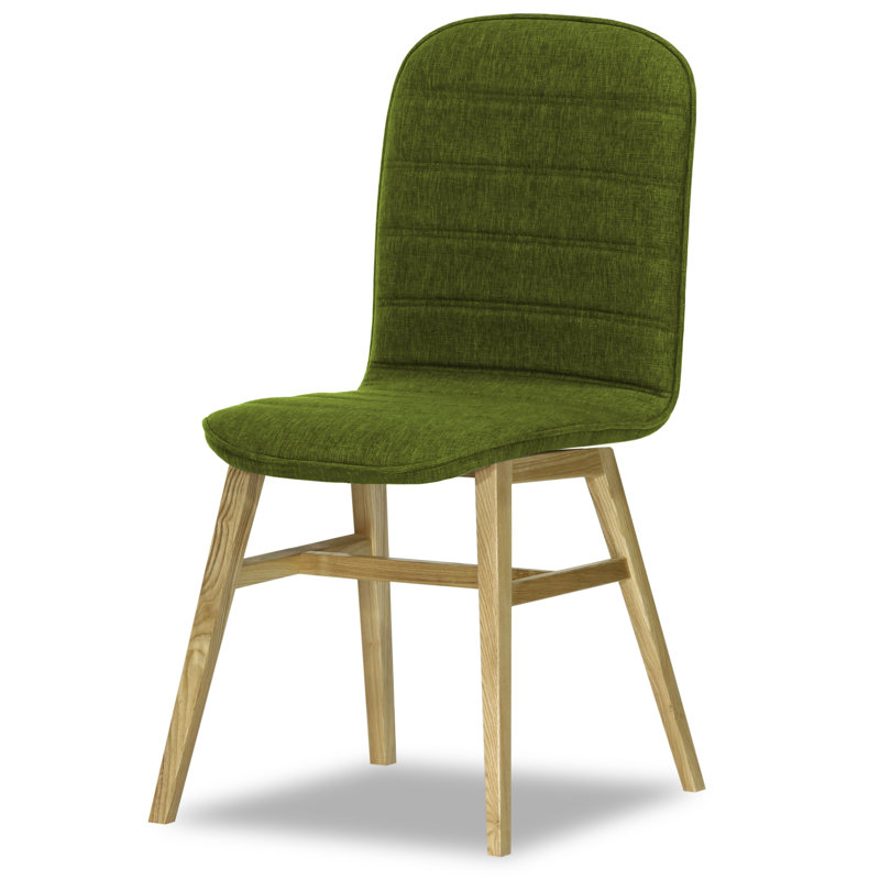 Caulfield 46cm H Fabric Upholstered Side Chair, Green