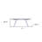  71" Gray and White Ceramic and Metal Self-Storing Leaf Extendable Dining Table