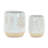 Container (Set Of 2) 4.75"D X 4.25"H, 5.5"D X 5"H Porcelain