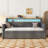 Daybed with Trundle, Upholstered Daybed with Charging Station and LED Lights-1959252398