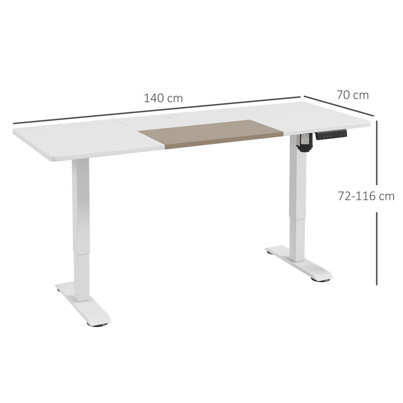 Oakhaven 140cm W Height Adjustable Rectangle Standing Desk