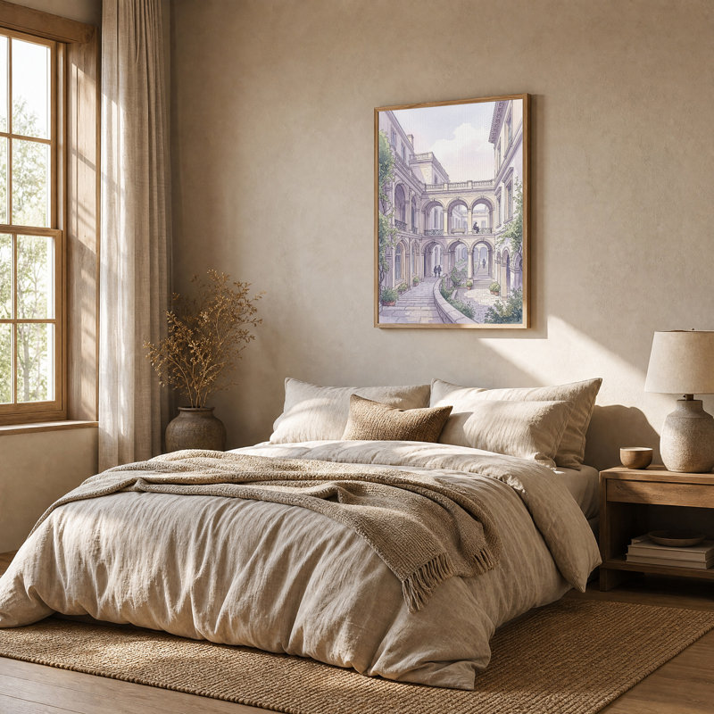 Art mural sur toile en arche de style aquarelle, H 24 po x l 18 po