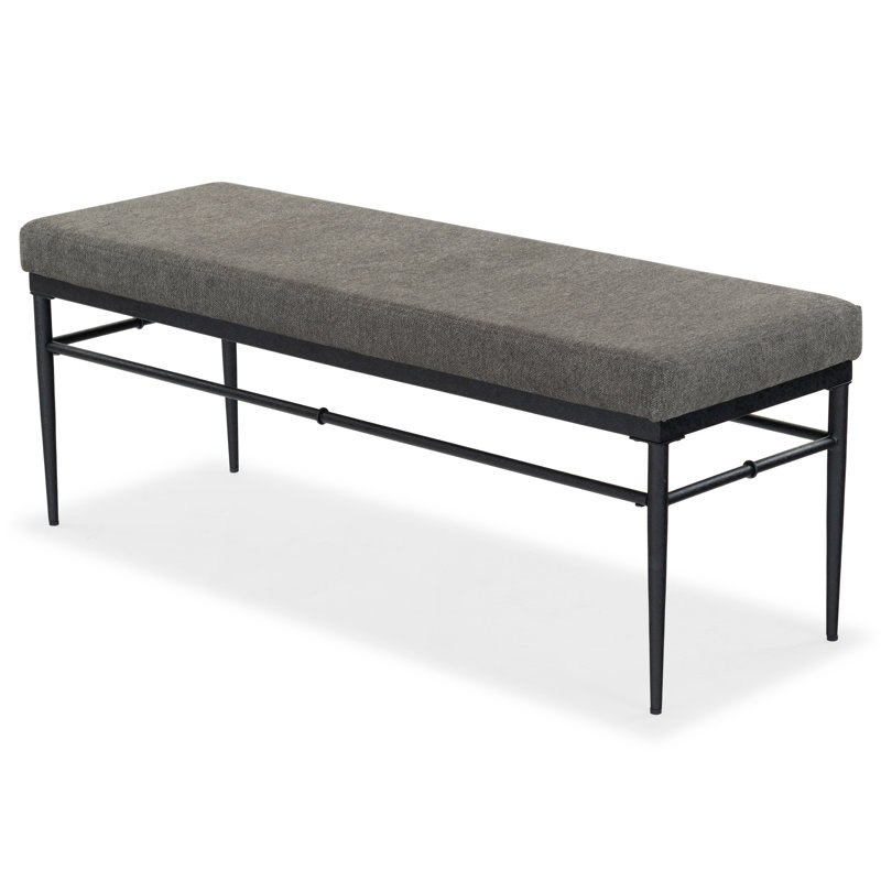 Theabella Upholstered Bench, Dark Gray