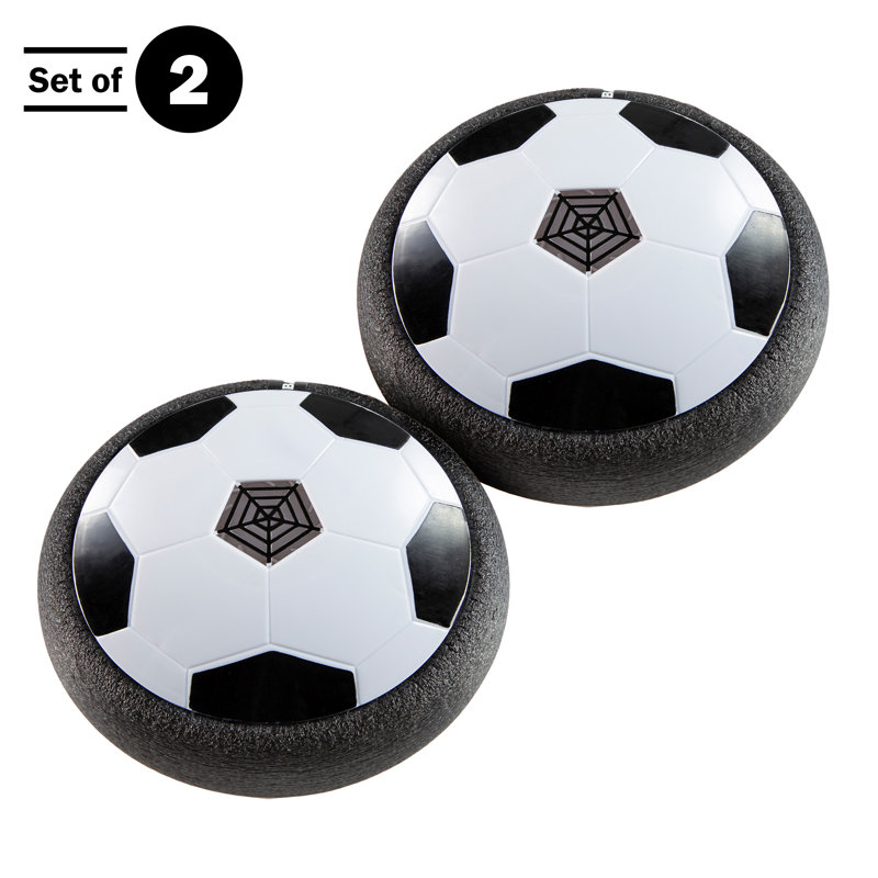 Hover Soccer Ball 2-Pack - Air Soccer Balls with LED Lights and Soft Bumpers for Safe indoor Play - Kids Toys and Fun Gifts by Trademark Games