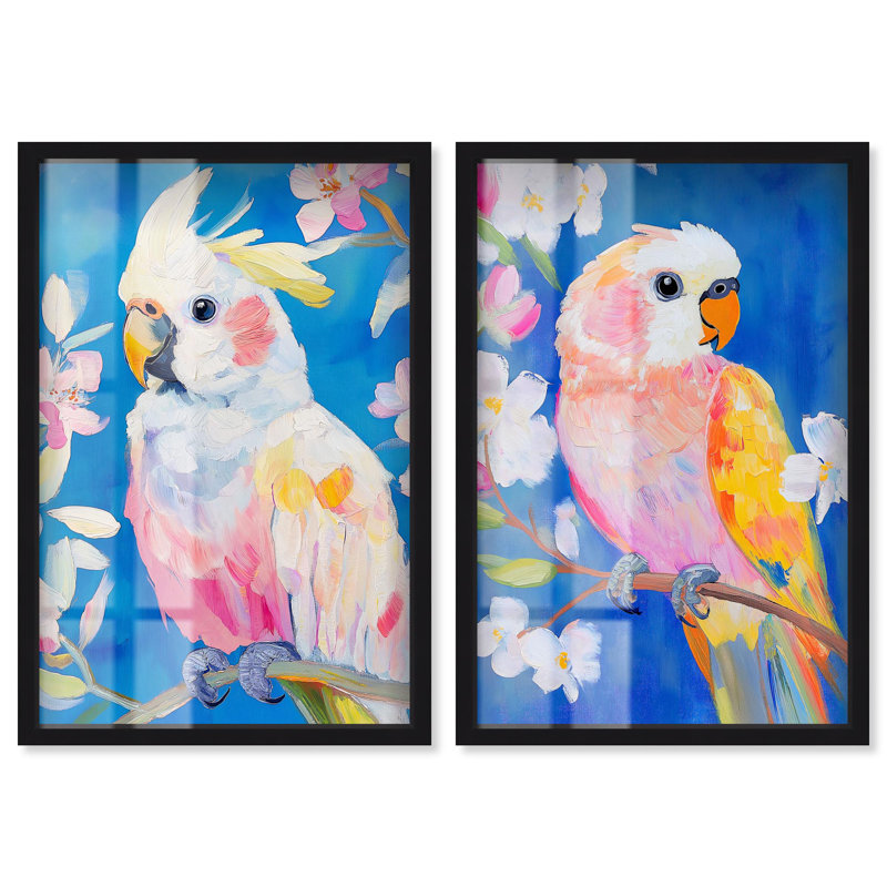 Ensemble d'art abstrait bohème « Spectrum on Wings » en impression sous cadre-vitrine par Art Remedy, cadre noir, 10 x 15