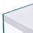 Double Layered Rectangular Coffee Table with MDF Board and Transparent Tempered Glass-678617152