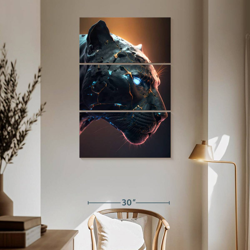 Brampt The Panther's Face, 65" H x 42" W